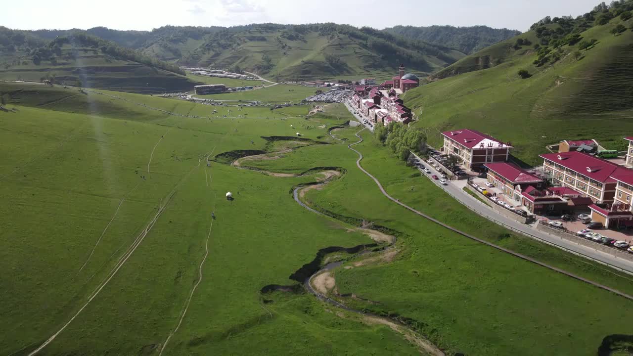 陕西宝鸡关山草原视频下载