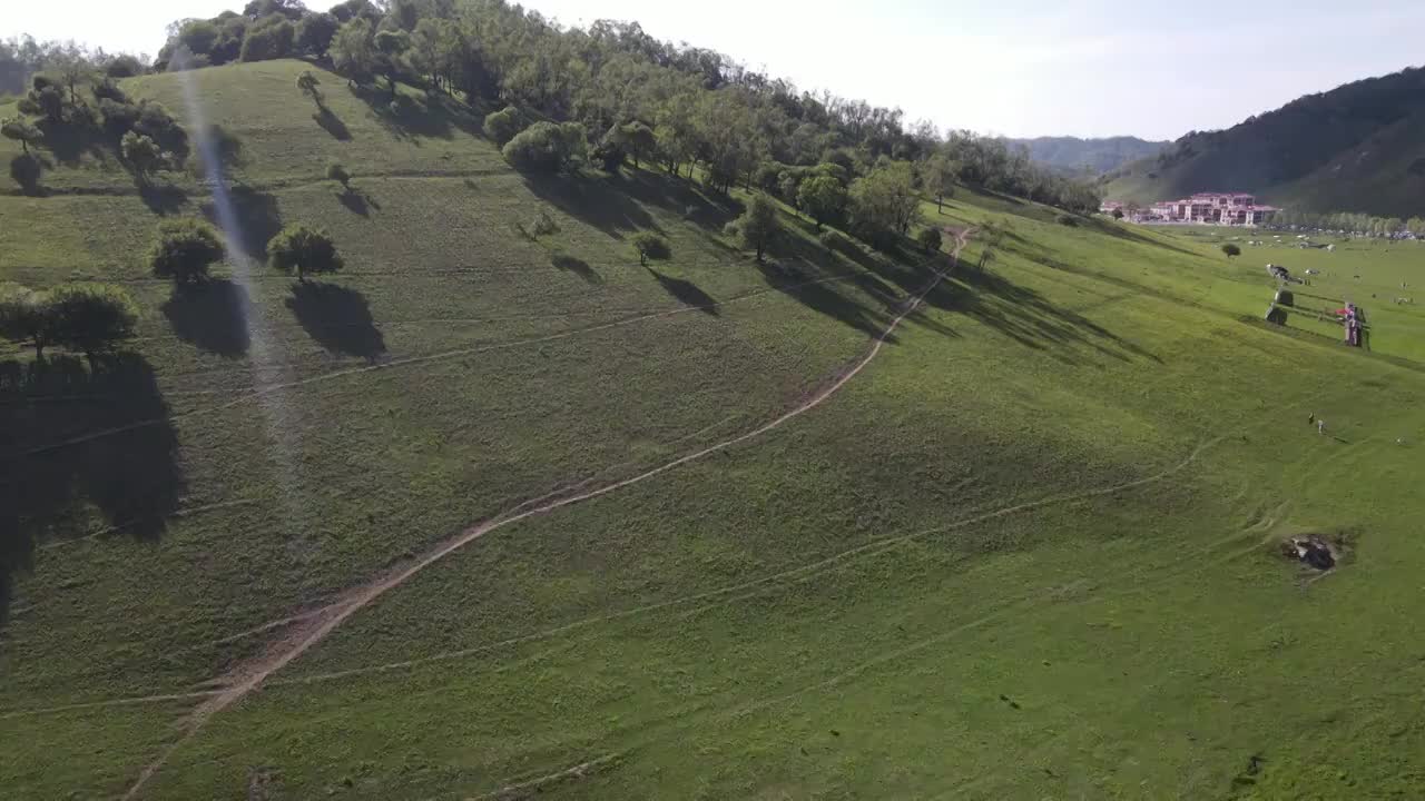 陕西宝鸡关山草原视频素材