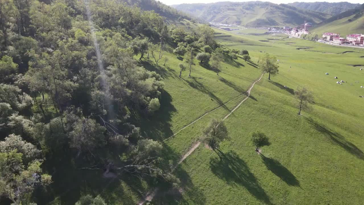 陕西宝鸡关山草原视频下载