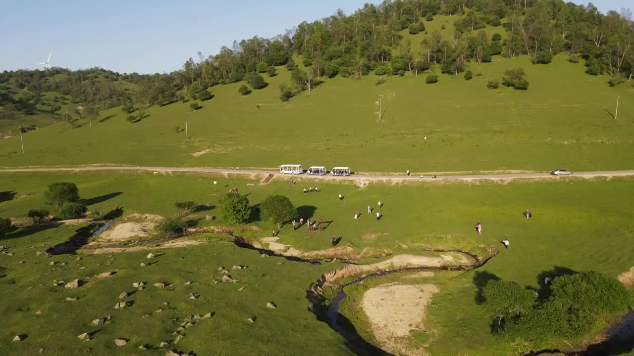 陕西宝鸡关山草原视频素材