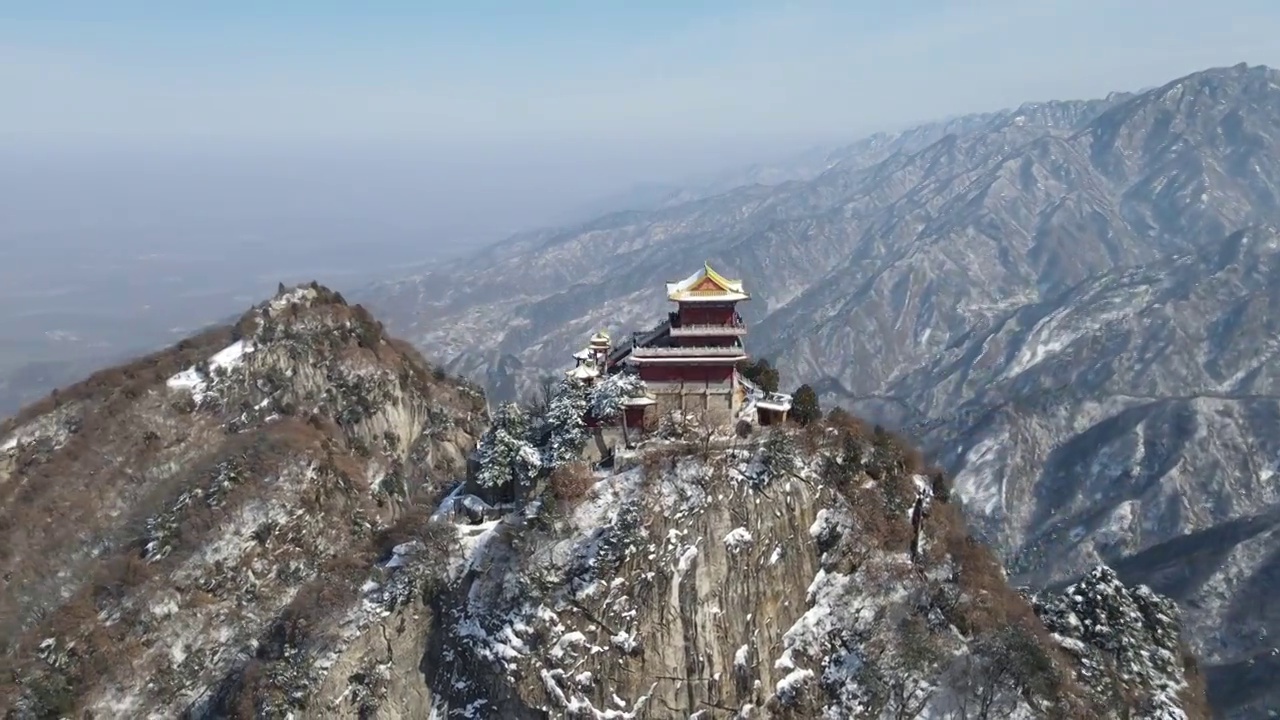 西安南五台雪景视频素材