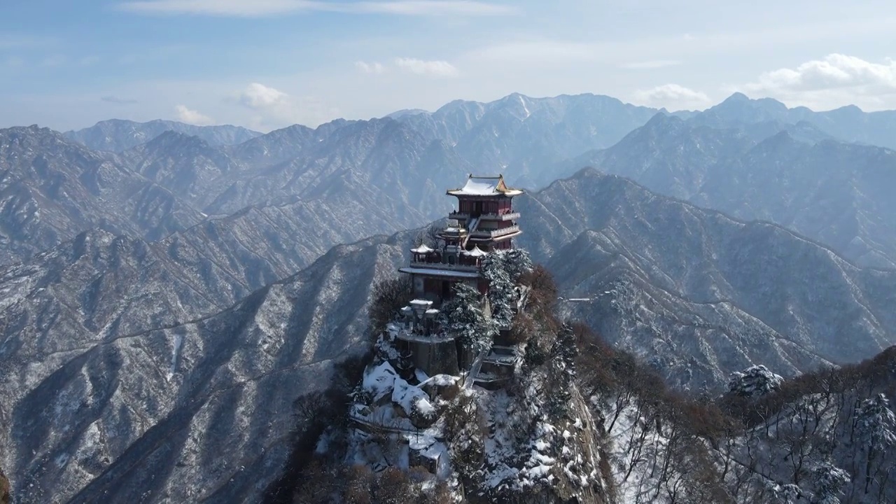 西安南五台雪景视频下载