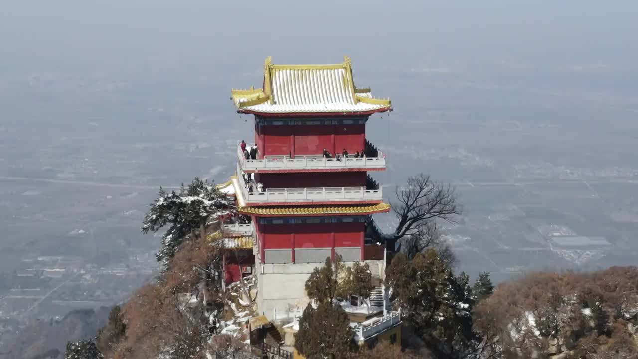 西安南五台雪景视频素材