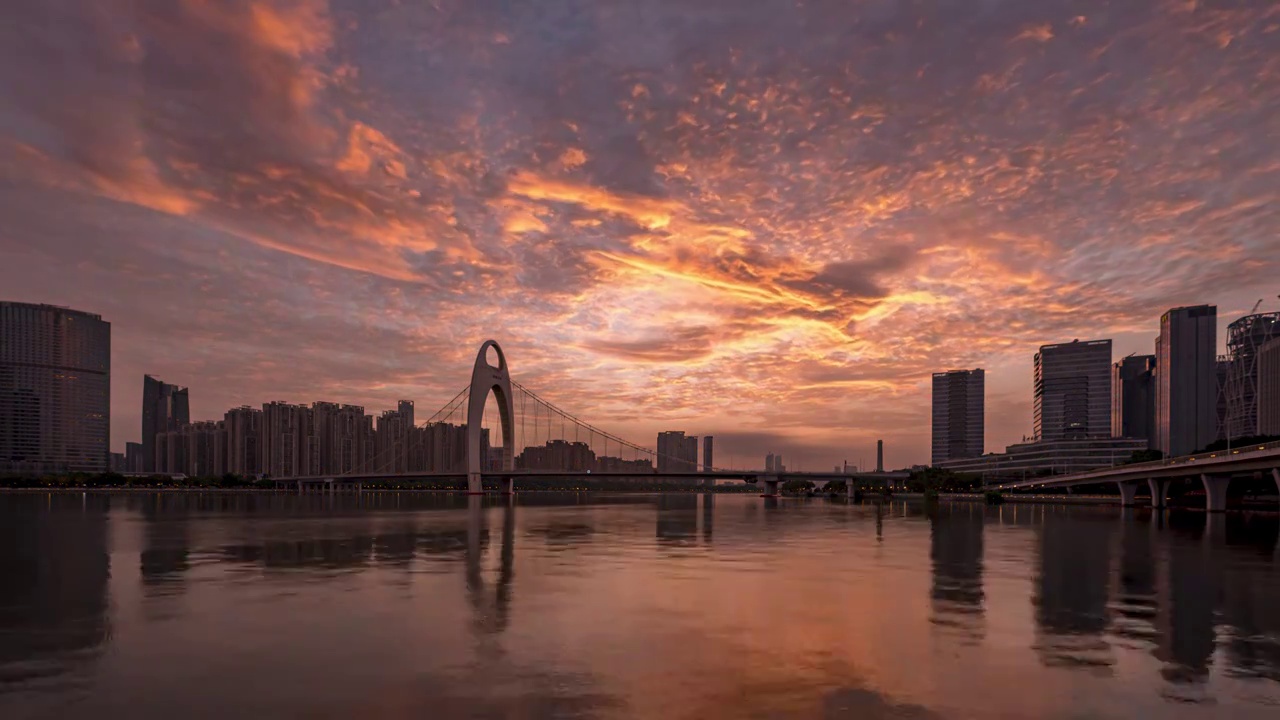 广州城市风光延时视频视频素材