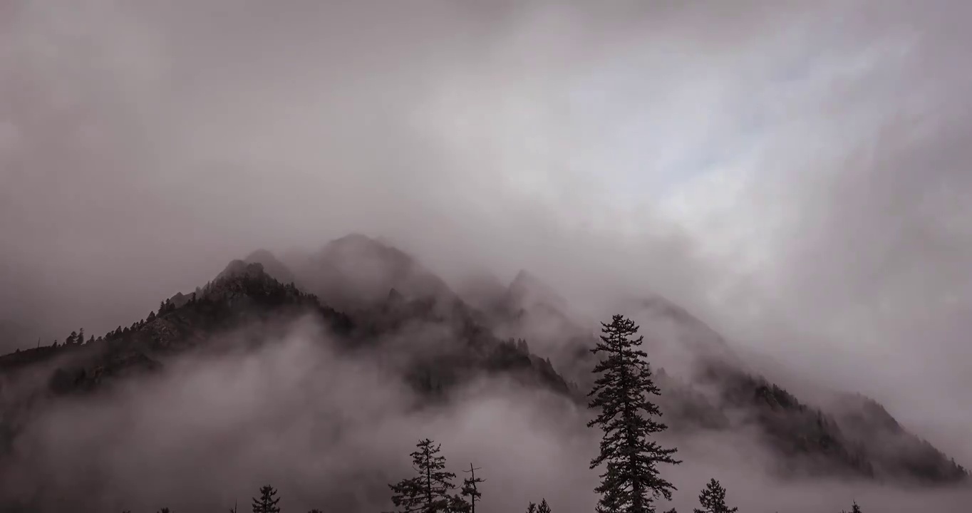 山川云云雾妖娆视频素材