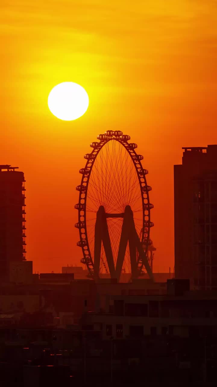 深圳前海欢乐港湾湾区之光摩天轮视频素材