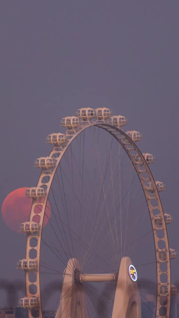 深圳前海欢乐港湾湾区之光摩天轮视频素材