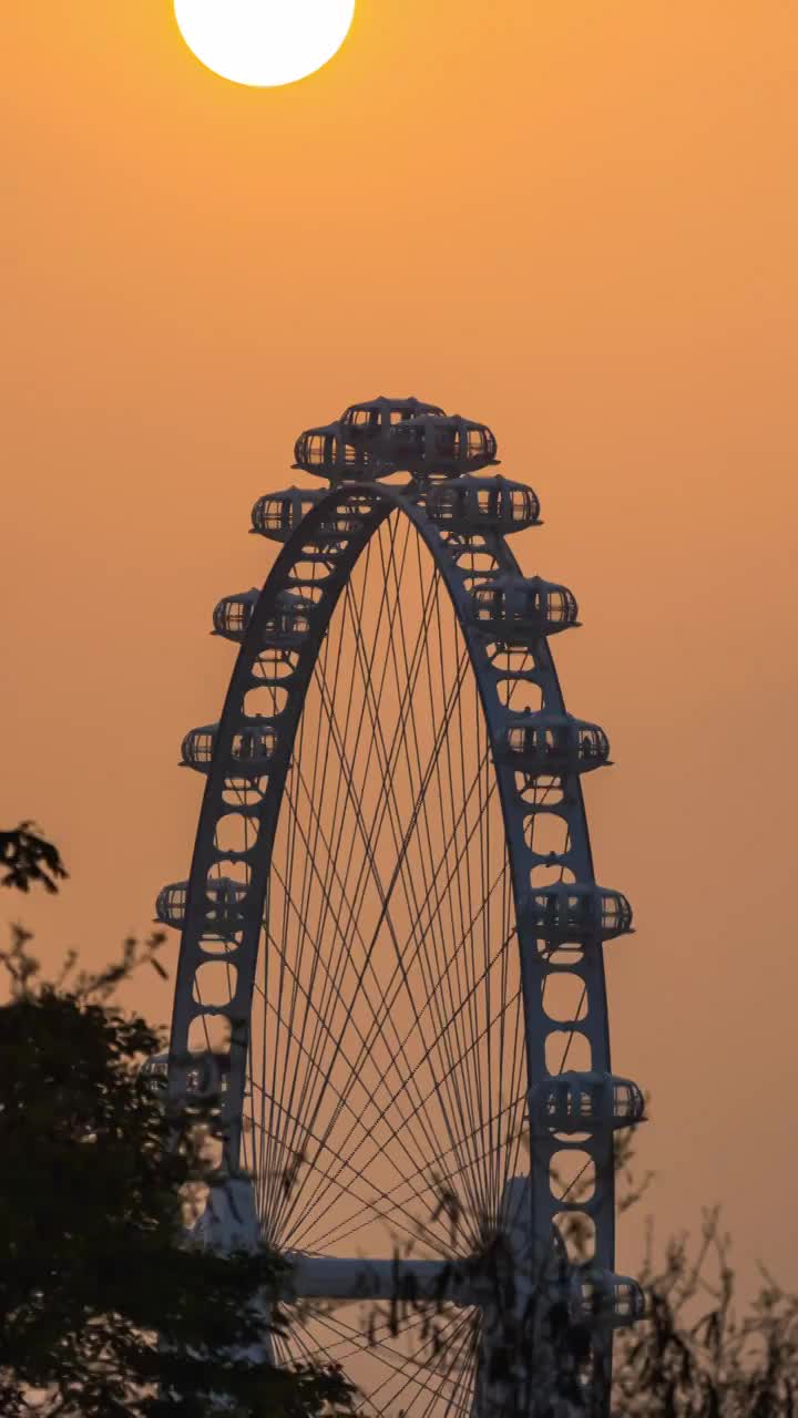 深圳前海欢乐港湾湾区之光摩天轮视频素材