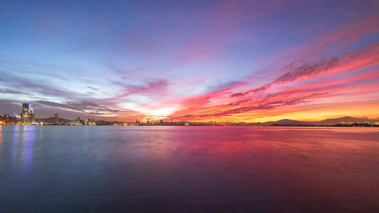 深圳湾公园城市风景视频素材