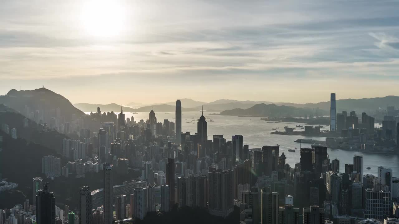 香港城市风光延时视频素材