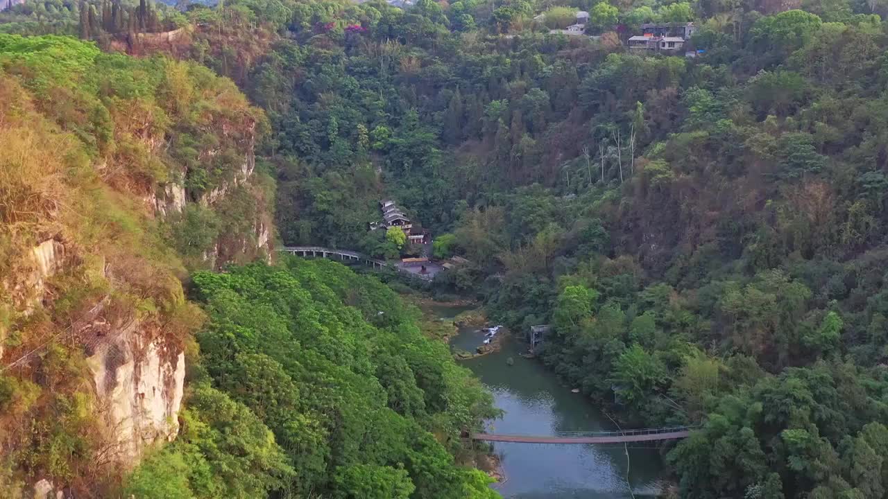 贵州黄果树大瀑布景区全景美丽风光视频素材