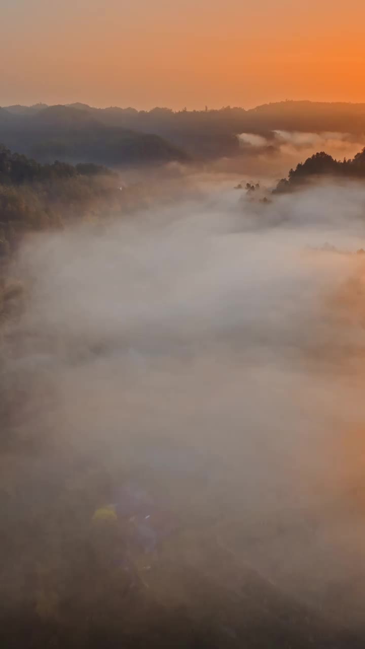 人间仙境 穹窿 地貌 朝霞 日出 云海 延时摄影视频素材