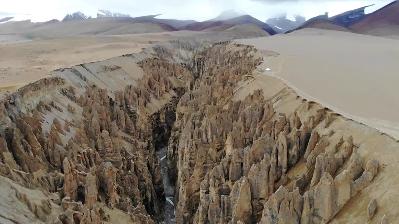 航拍西藏奇林峡 在峡谷中飞跃穿梭视频素材