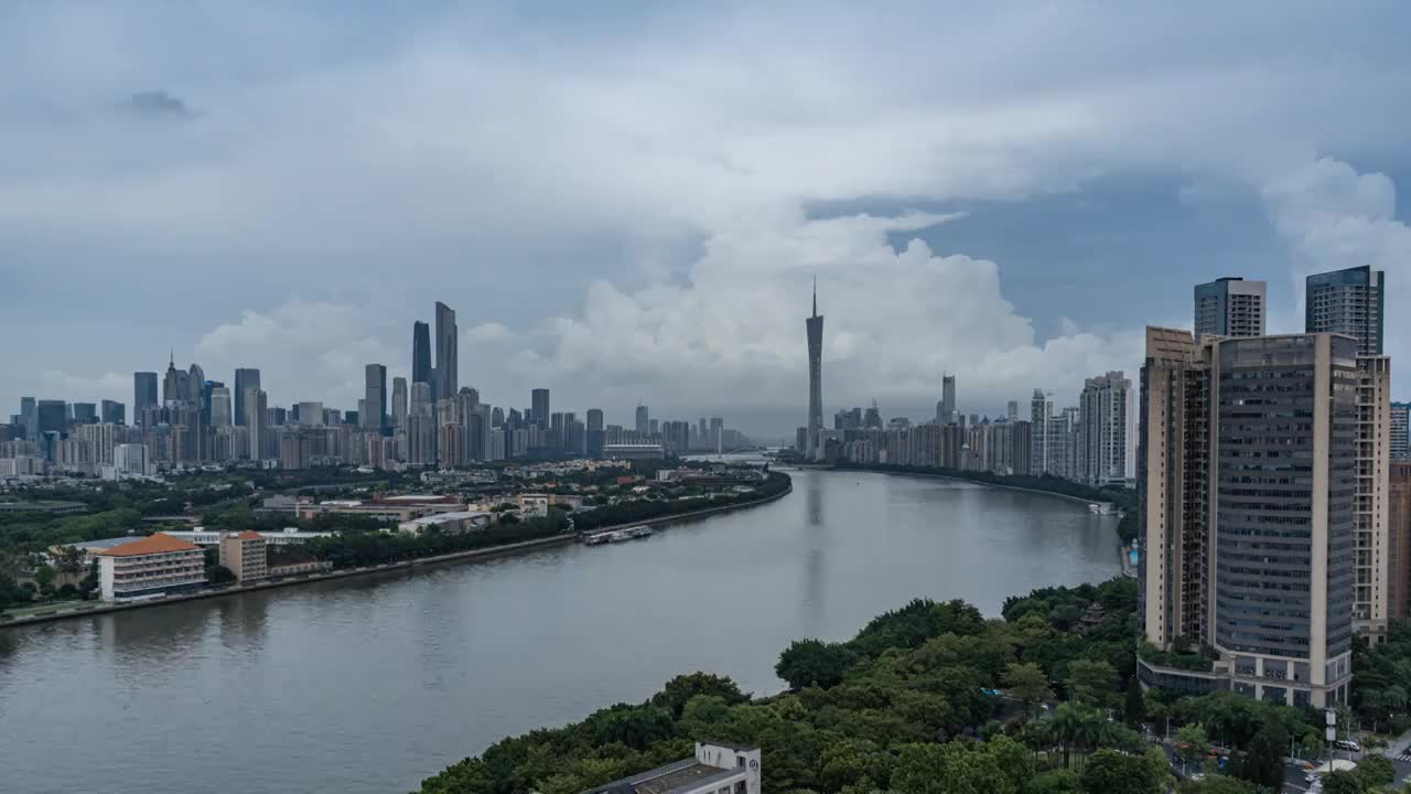 广州珠江新城夜景视频素材