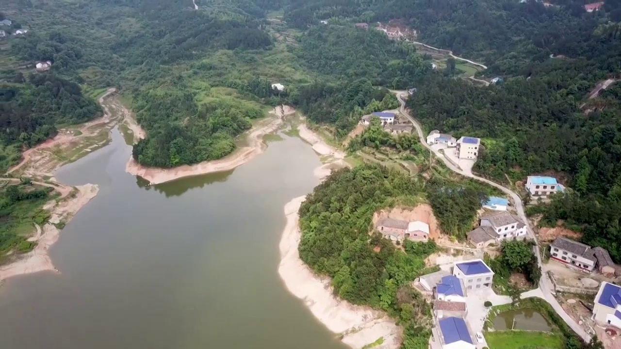 影株山龙头坝水库视频素材