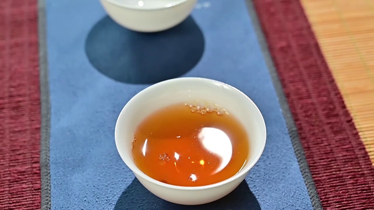 中国茶小青柑普洱茶视频素材