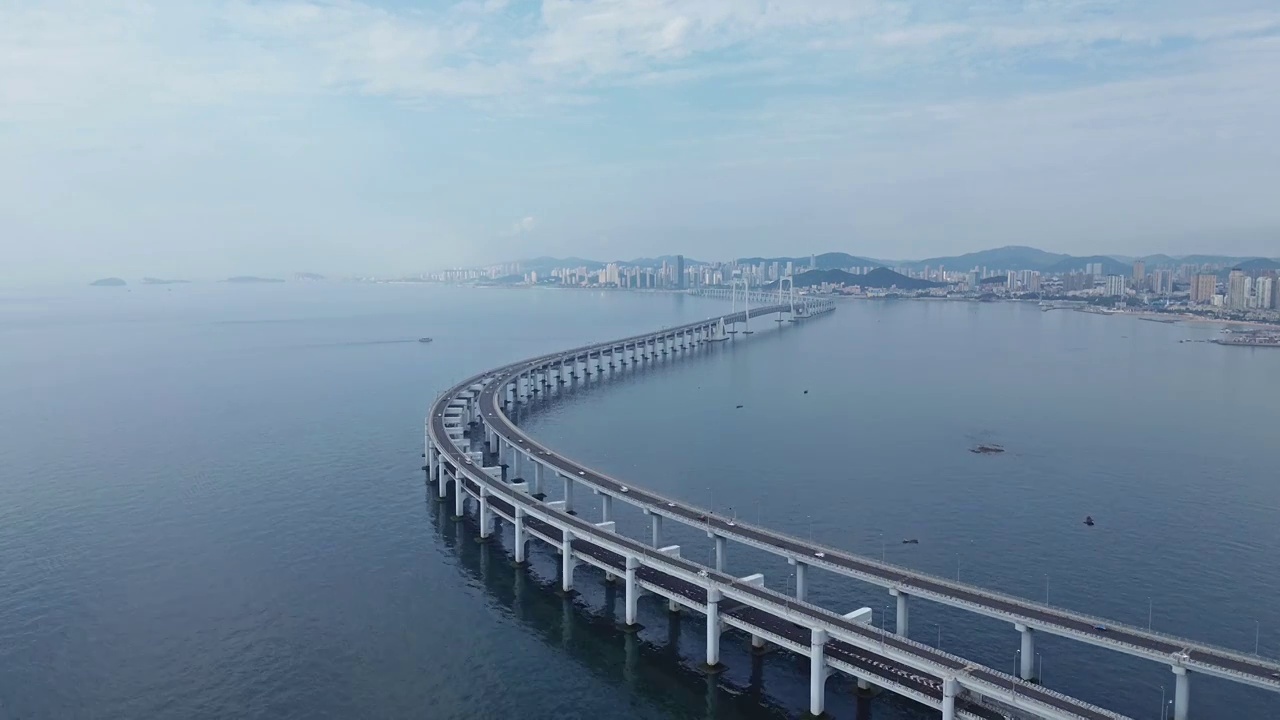 大连星海湾跨海大桥视频素材