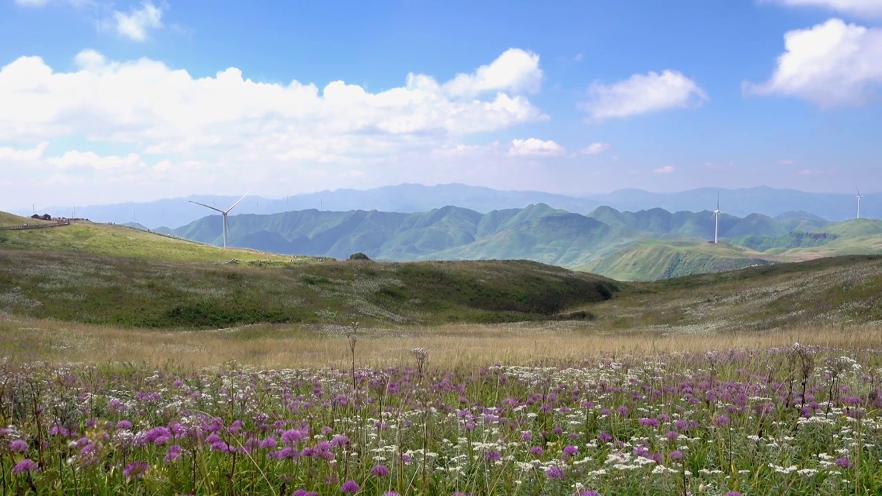 中国贵州省毕节市赫章县国家4A级景区韭菜坪风光视频素材