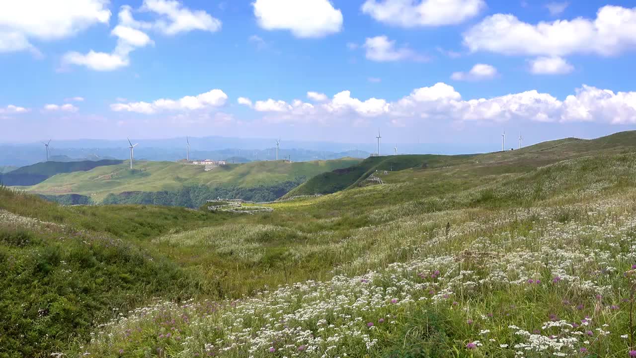 中国贵州省毕节市赫章县国家4A级景区韭菜坪风光视频素材