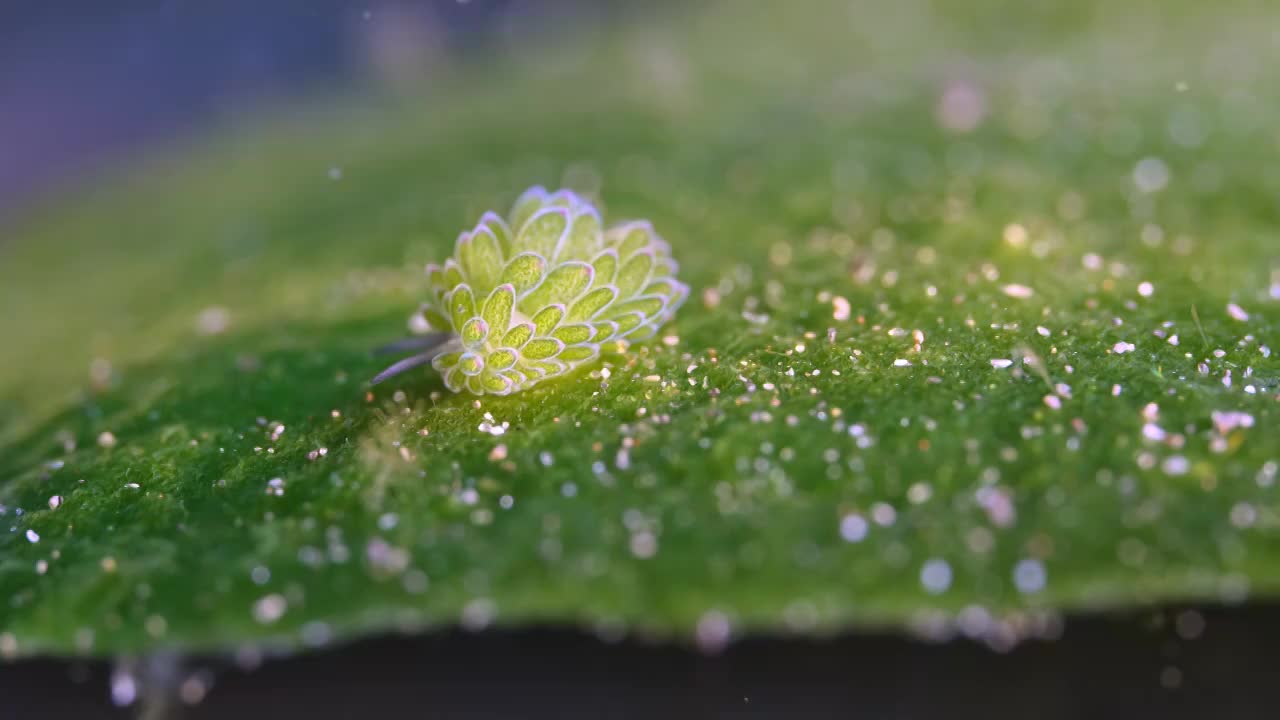 水下摄影海底小生物海蛞蝓绵羊海兔视频素材