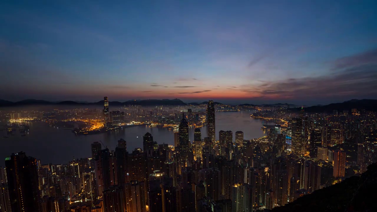 香港维多利亚港延时视频素材