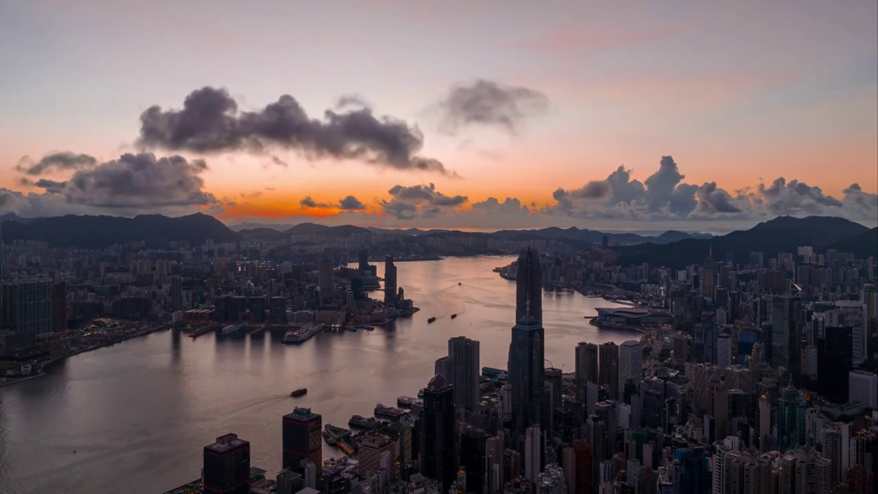 香港维多利亚港延时视频素材