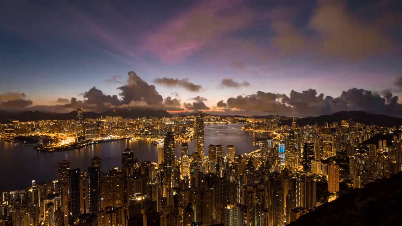 香港维多利亚港延时视频素材