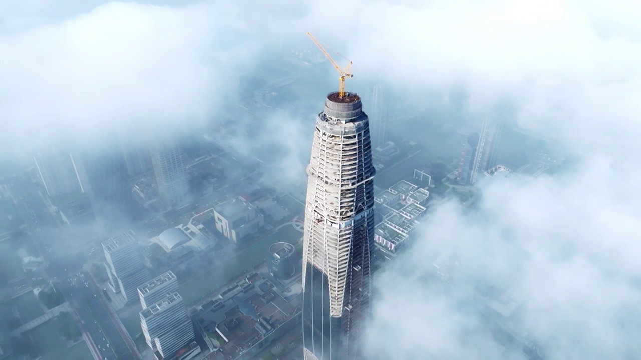 宁波宣传片，宁波中心，浙江第一高楼，航拍4k，企业宣传片视频素材