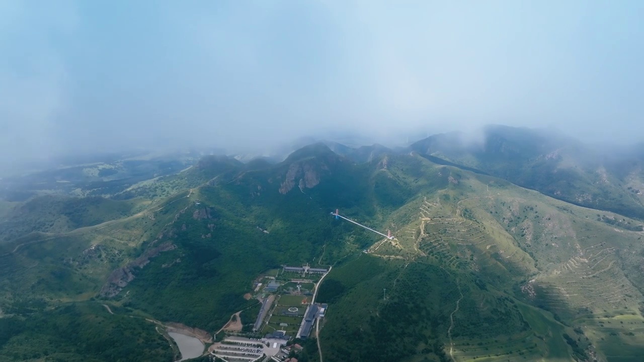 辽宁省阜新市乌兰木图山风光（航拍）视频素材