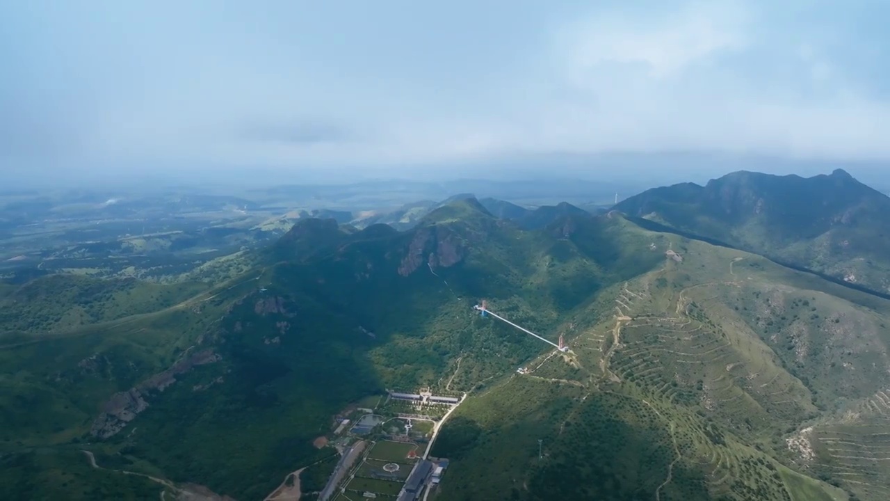 辽宁省阜新市乌兰木图山风光（航拍）视频素材