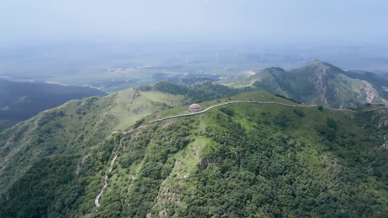 辽宁省阜新市乌兰木图山风光（航拍）视频素材