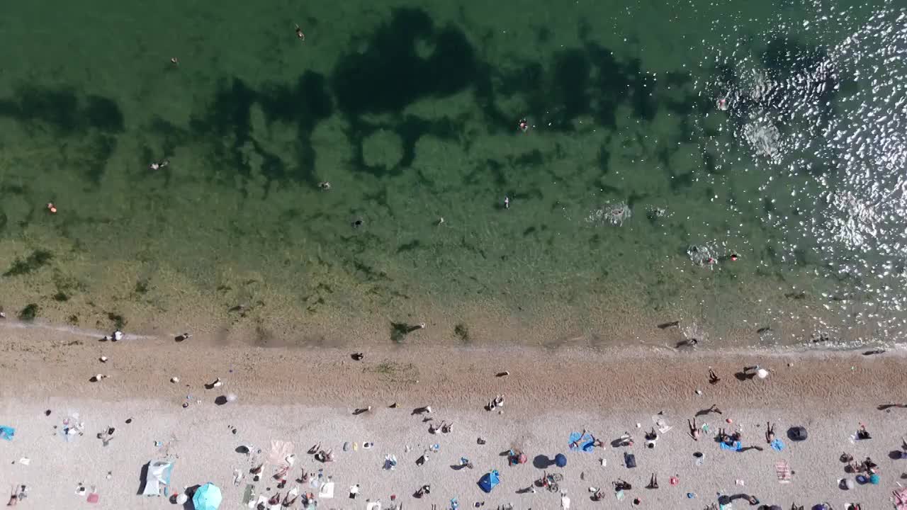 大连海滨浴场视频素材