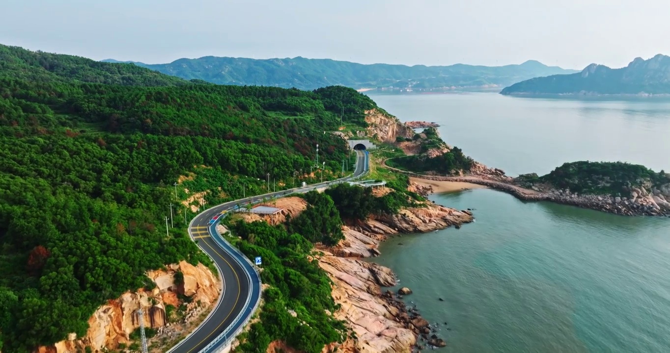 蓝色  天空 东海 一号风景道 景观 大道 旅游 公路视频下载