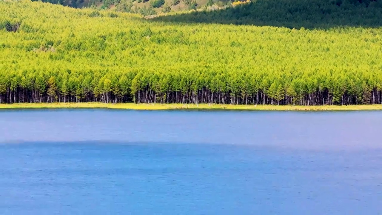 航拍内蒙古兴安盟阿尔山乌苏浪子湖视频素材