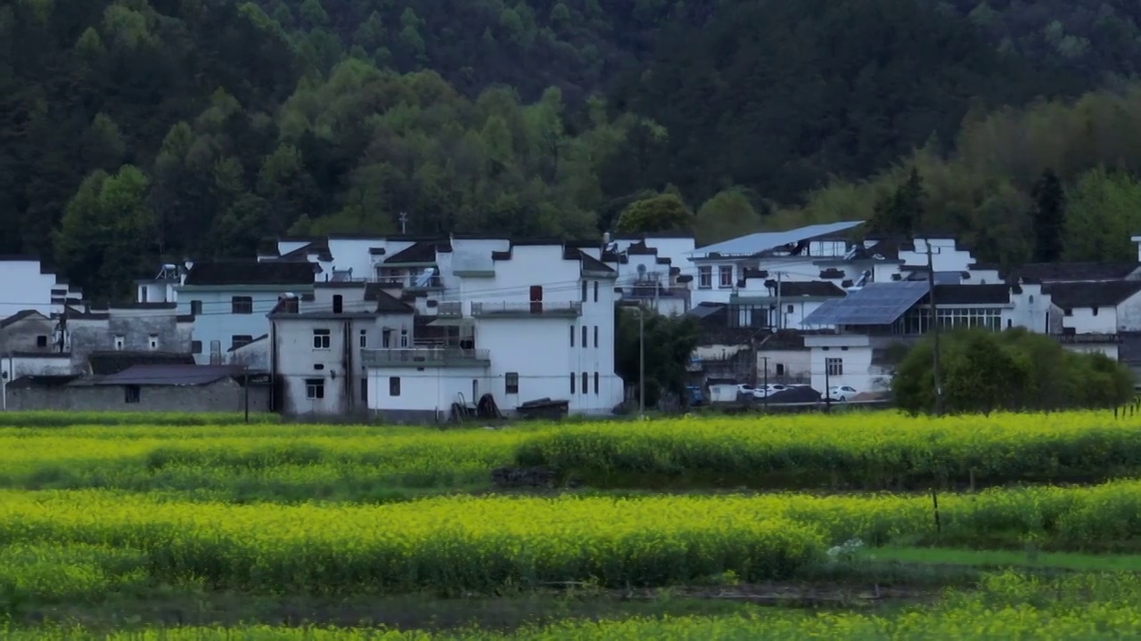 航拍安徽皖南民居，龙川景区，仁里古镇视频下载