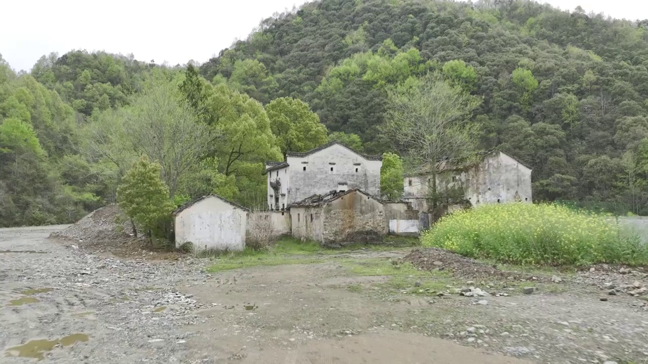 航拍安徽皖南民居，龙川景区，仁里古镇视频下载