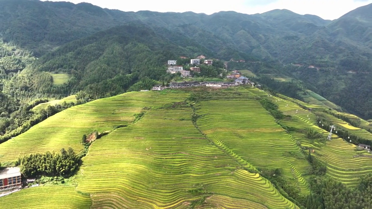 桂林龙脊梯田航拍视频视频素材