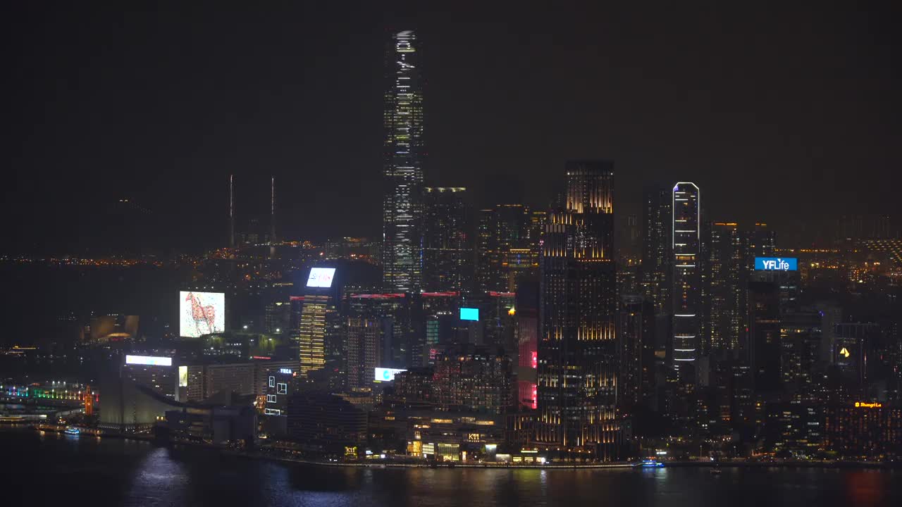 香港城市灯光夜景视频素材