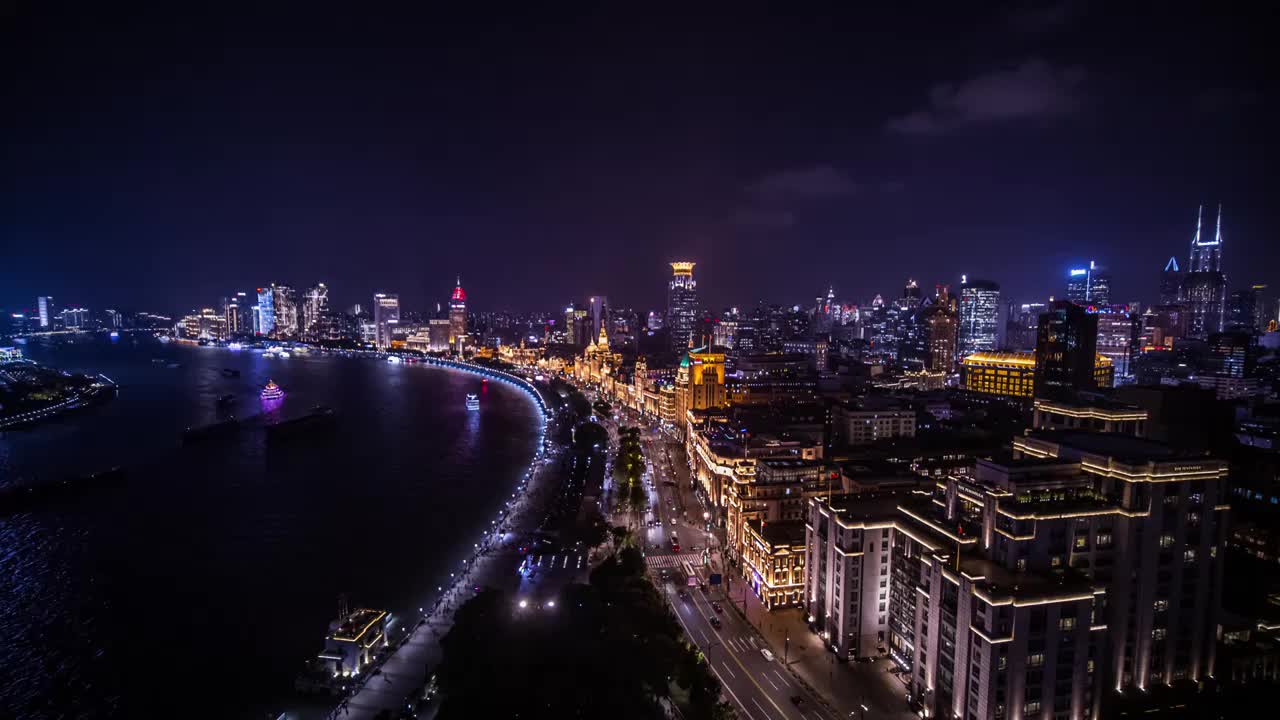 上海 外滩 夜景视频下载