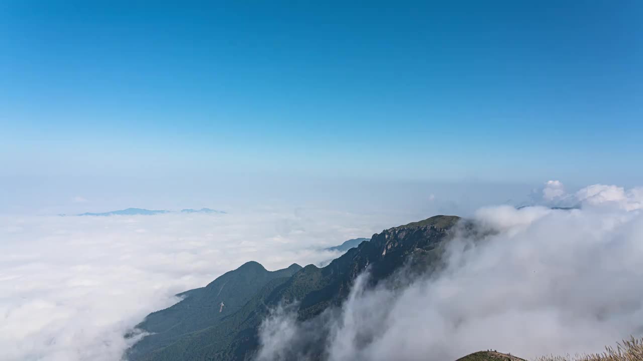 8K江西萍乡武功山高山草甸云海延时视频素材