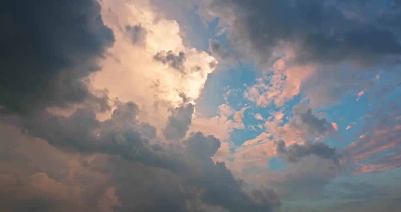 美丽的夕阳天空云彩背景视频素材