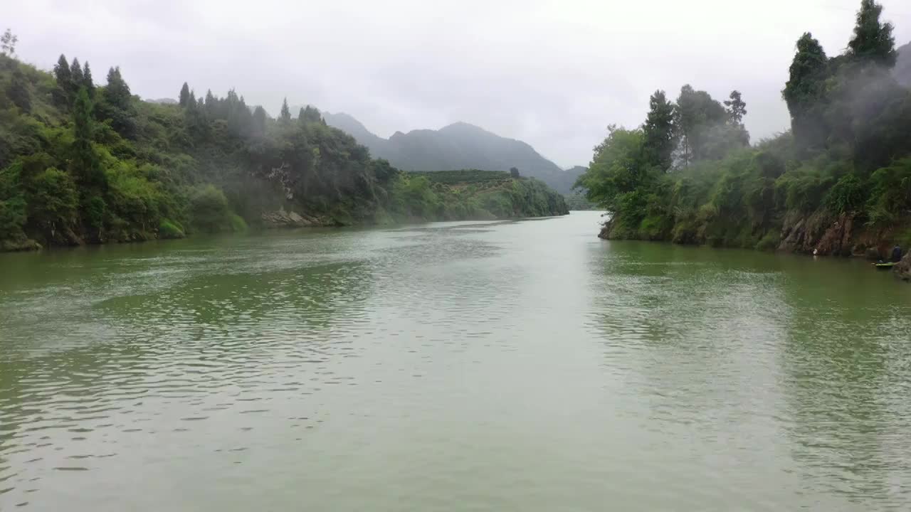 航拍湖南湘西保靖县酉水河风光视频素材