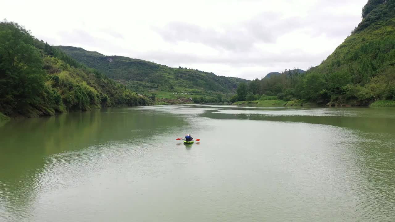 航拍湖南湘西保靖县酉水河风光视频素材