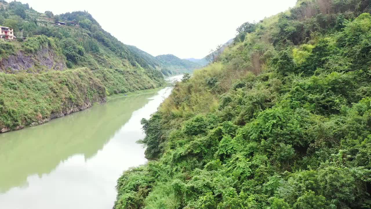 航拍湖南湘西保靖县酉水河风光视频素材