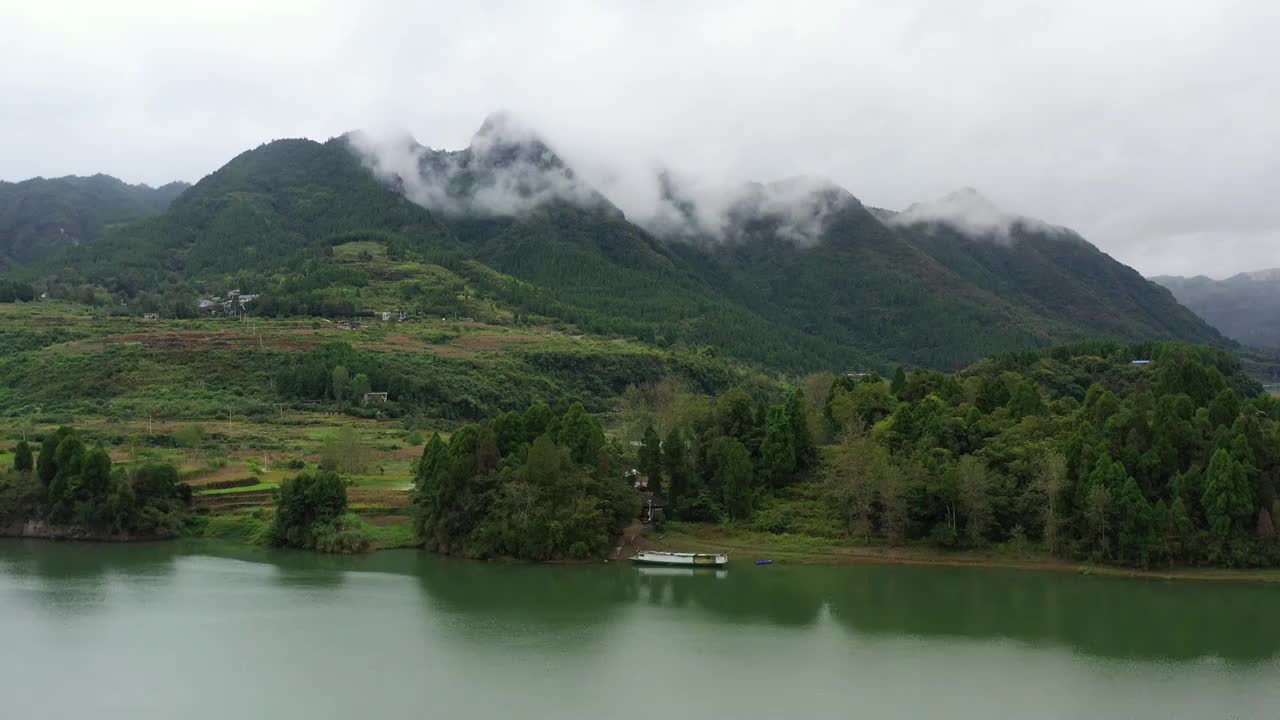 航拍湖南湘西保靖县酉水河风光视频素材