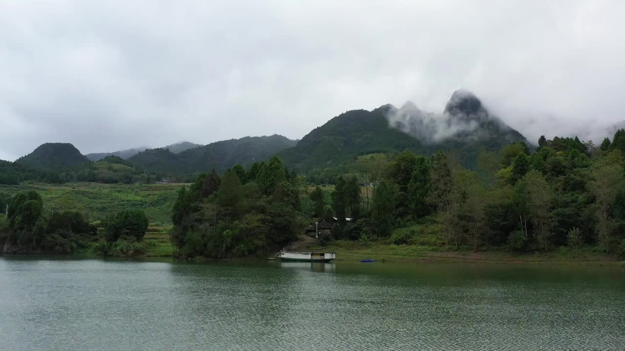 航拍湖南湘西保靖县酉水河风光视频素材