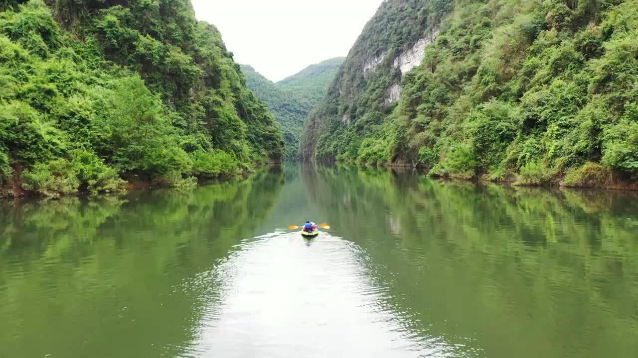 航拍湖南湘西保靖县酉水河风光视频素材