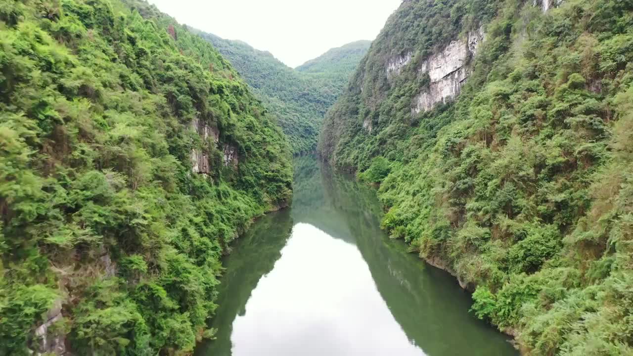 航拍湖南湘西保靖县酉水河风光视频素材