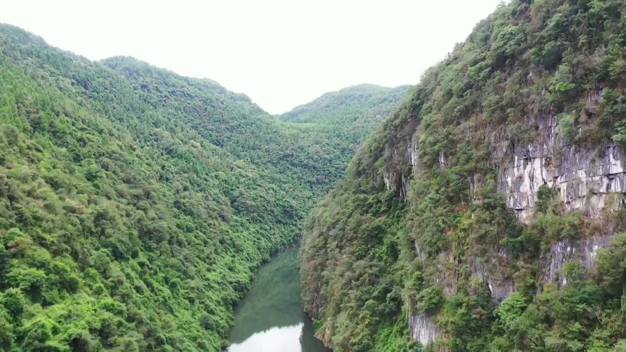 航拍湖南湘西保靖县酉水河风光视频素材