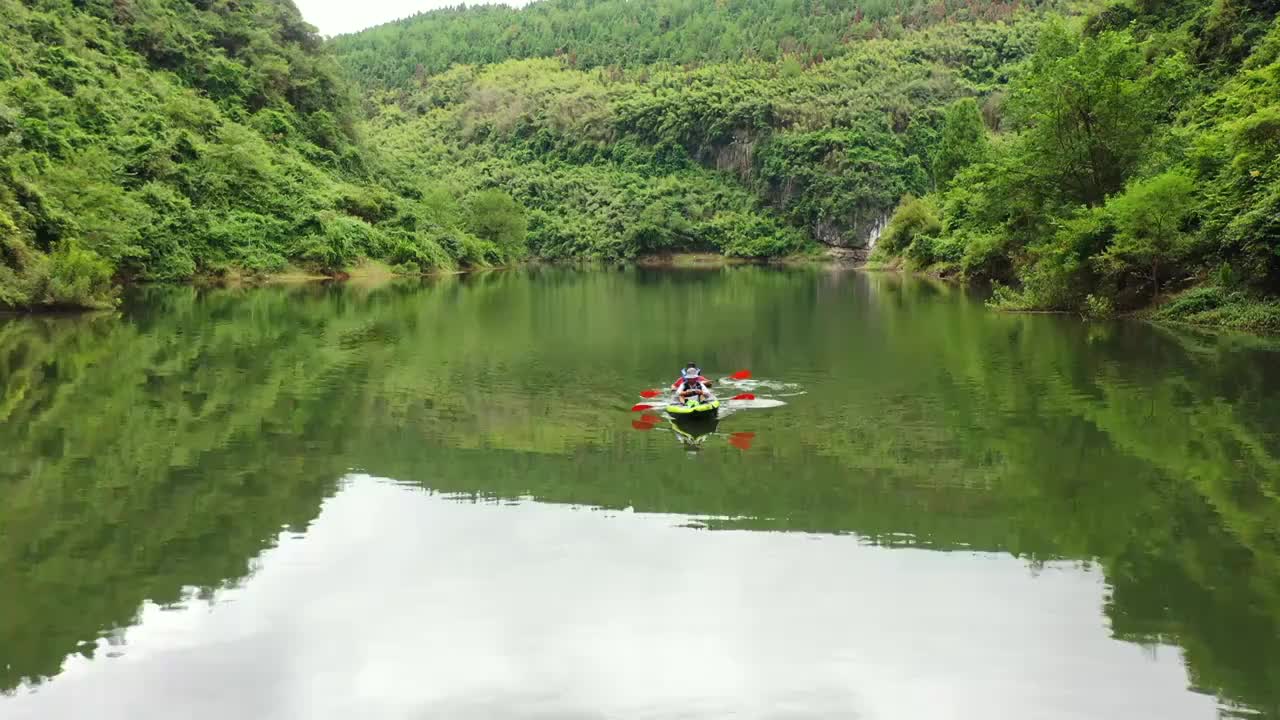 航拍湖南湘西保靖县酉水河风光视频素材